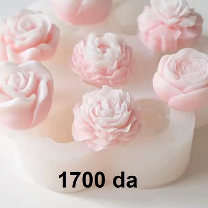 Moule savon — Rosace 7 roses — moule silicone artisanal MSB