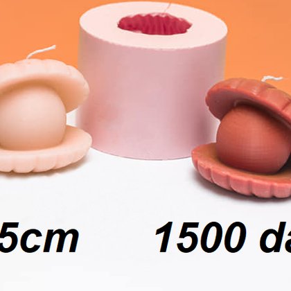 Moule bougie — Coquillage perle — moule silicone artisanal MSB