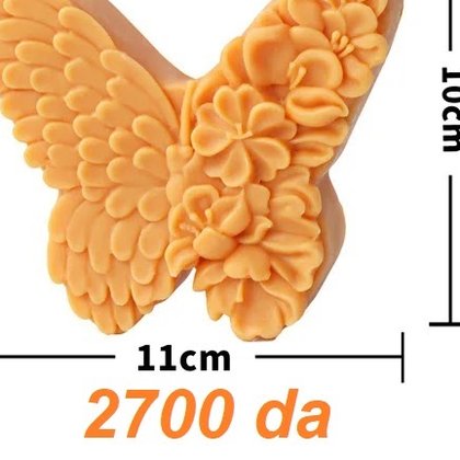 Moule bougie — Papillon fleuri — moule silicone artisanal MSB
