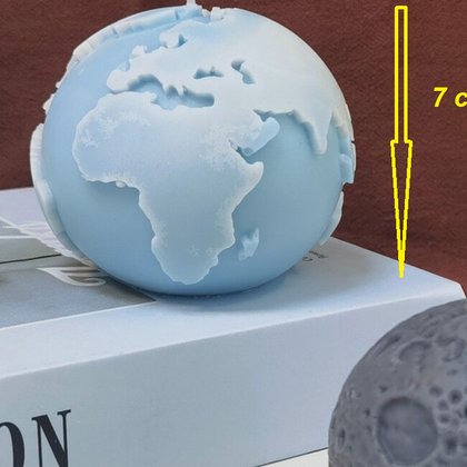 Moule bougie — Globe terrestre — moule silicone artisanal MSB