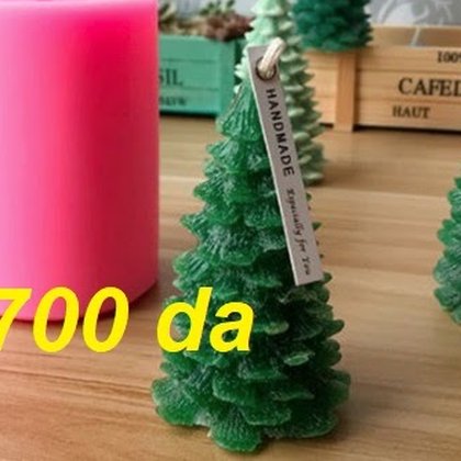 Moule bougie — Sapin de Noël — moule silicone artisanal MSB