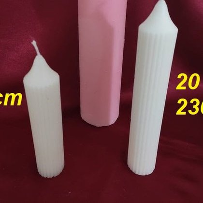 Moule bougie — Pilier rainuré — moule silicone artisanal MSB