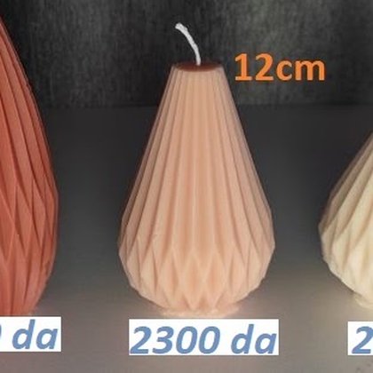 Moule bougie — Goutte côtelée — moule silicone artisanal MSB