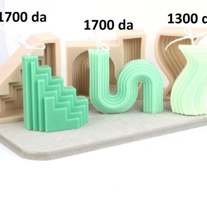 Moule bougie — Vague striée — moule silicone artisanal MSB