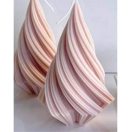 Moule bougie — Goutte torsadée — moule silicone artisanal MSB