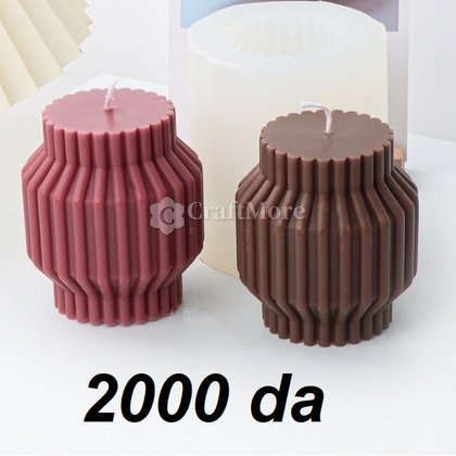 Moule bougie — Tonneau facetté — moule silicone artisanal MSB