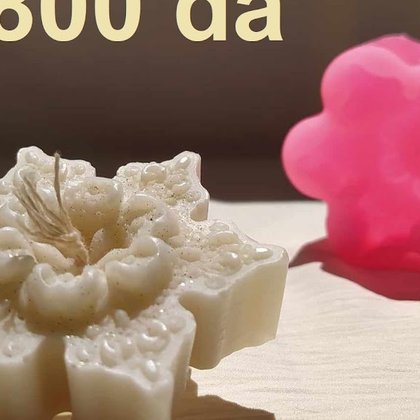 Moule bougie — fleur étoilée festonnée — moule silicone artisanal MSB