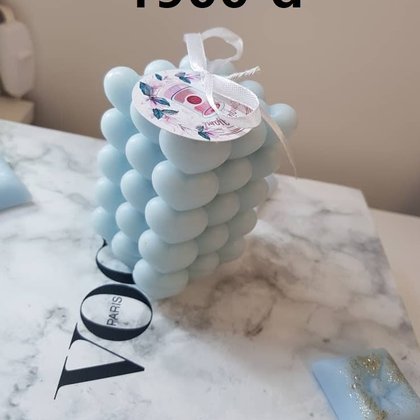 Moule bougie — cube à bulles 3D — moule silicone artisanal MSB