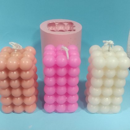 Moule bougie — tour de bulles — moule silicone artisanal MSB