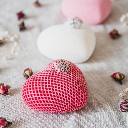 Moule savon — cœur nid d'abeille — moule silicone artisanal MSB