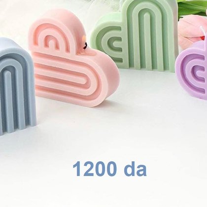 Moule cœur — géométrique art déco — moule silicone artisanal MSB