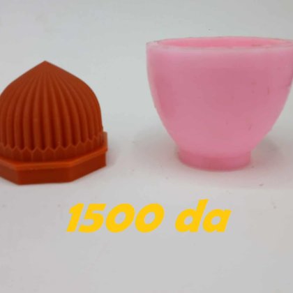 Moule dôme 2 parties — base hexagonale — moule silicone artisanal MSB