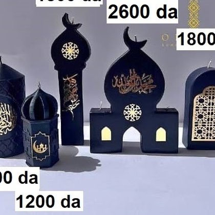 Moule Ramadan — bougie mosquée dorée — moule silicone artisanal MSB
