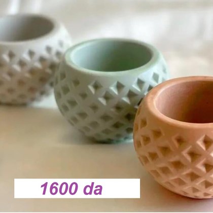 Moule bol — losanges en relief — moule silicone artisanal MSB