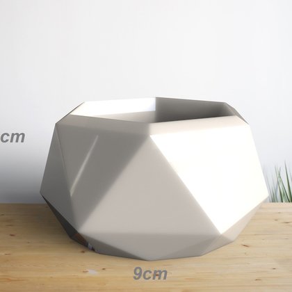 Moule pot — vase facetté 9 cm — moule silicone artisanal MSB