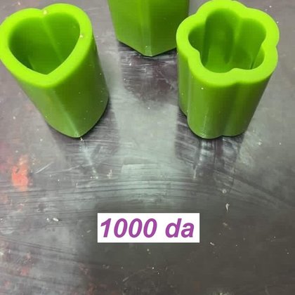 Moule bougie — coeur, hexagone, fleur — moule silicone artisanal MSB